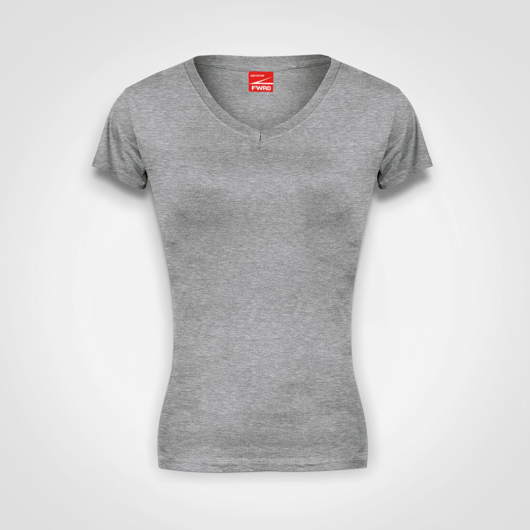 Ladies Fitted V-Neck T-Shirt view 2